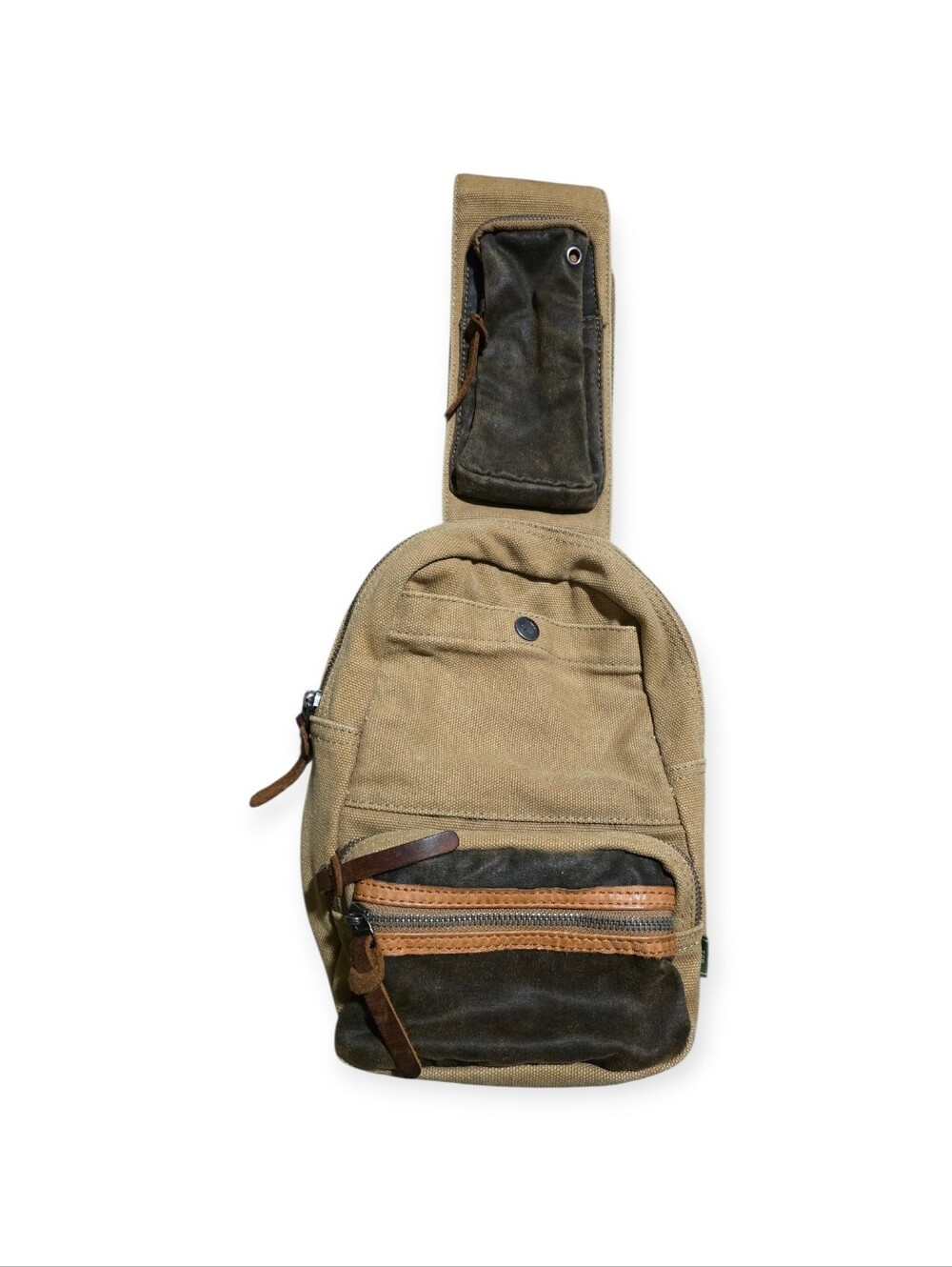 TSD Brand Cotton Leather Sling Pack Outdoor Wear - Picture 2 of 8